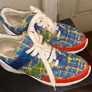 CHANEL Colorful Tweed Sneakers